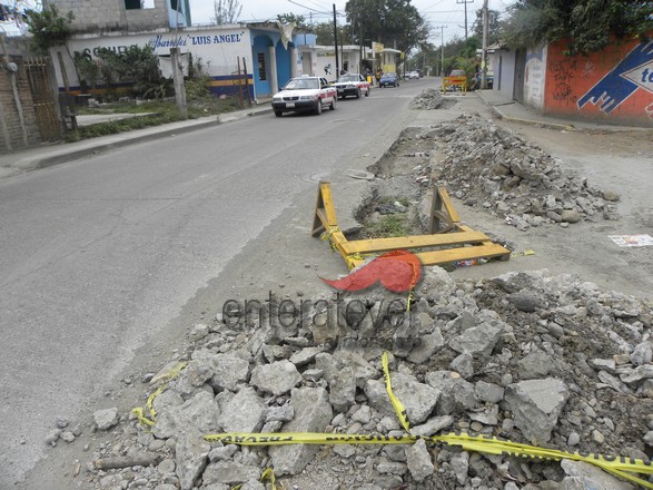 Bloquea CAEV avenida Papantla durante tres meses
