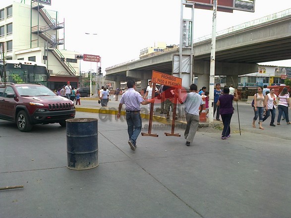 Retiran el bloqueo en el centro de la Ciudad
