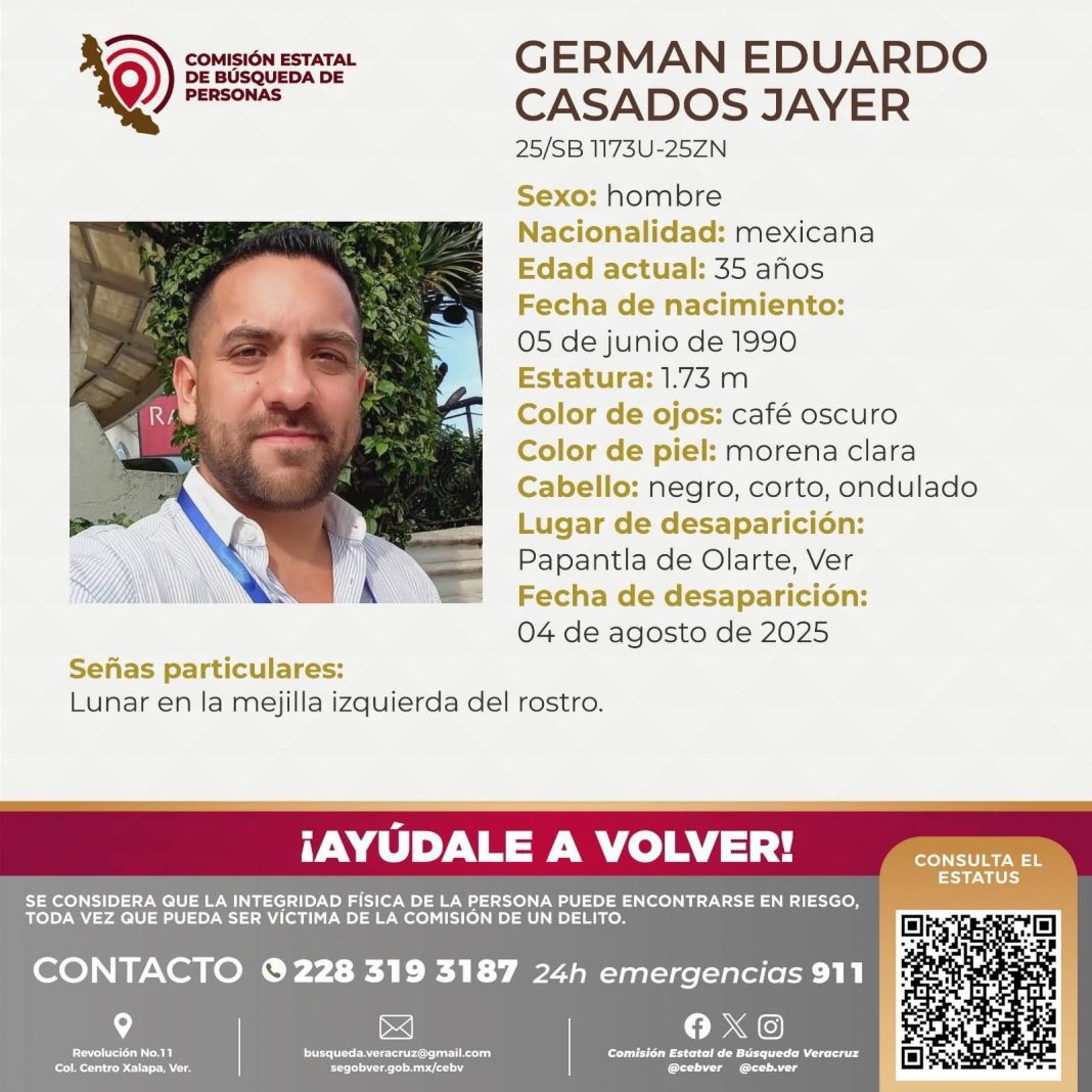 Familia busca a papanteco desaparecido